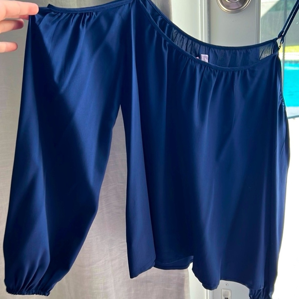 Lily Pulitzer Silk Blouse / Navy / Size XS